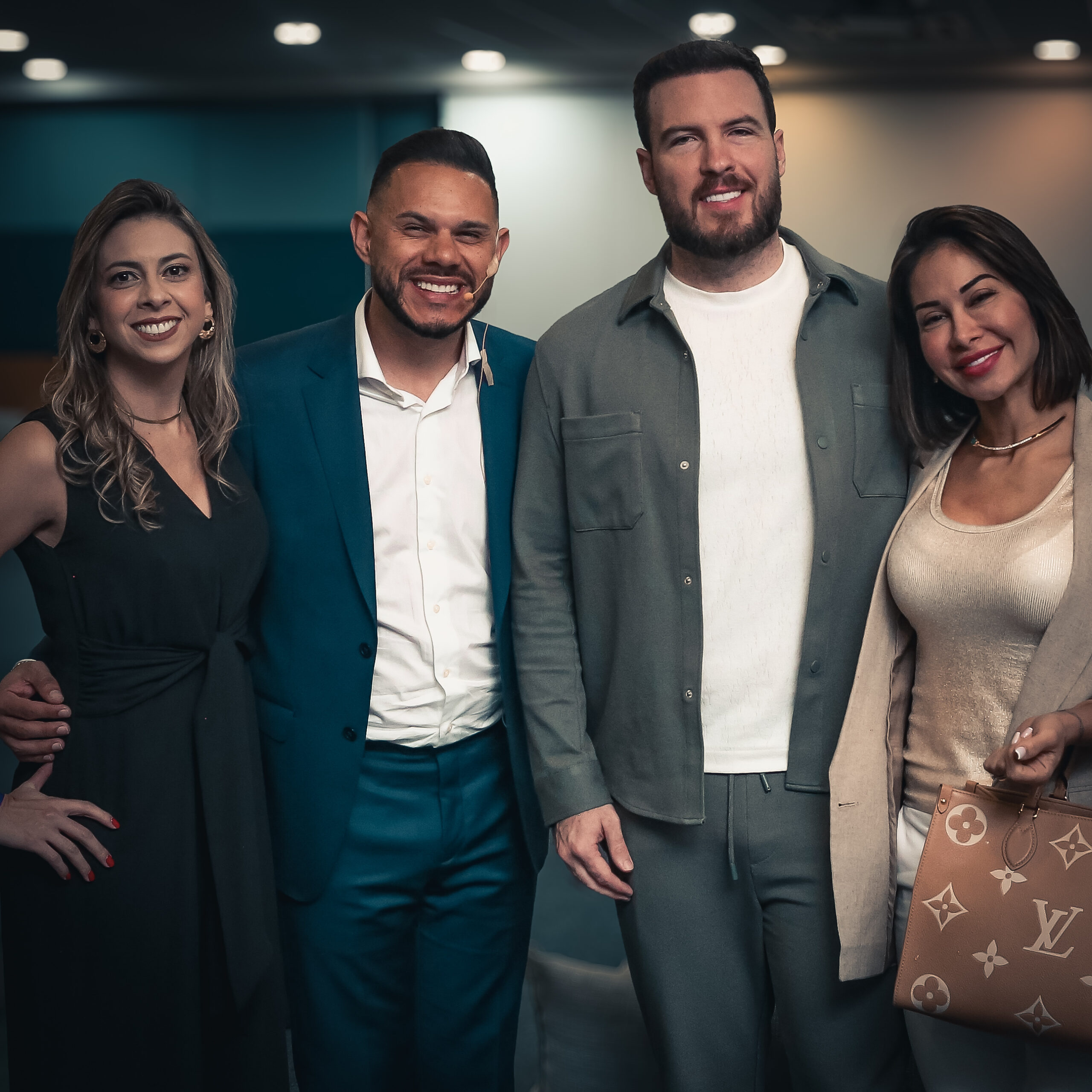 Heverson Barbosa com Tiago Nigro e Maíra Cardi